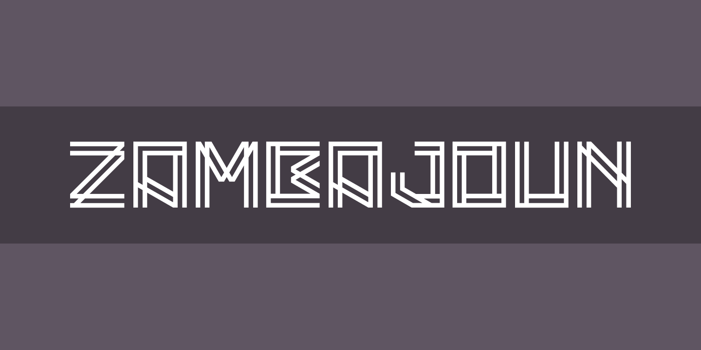 Пример шрифта Zambajoun